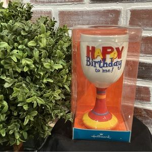 New In Box - Hallmark “Happy Birthday To Me” Goblet Mug - Never Used - Colorful